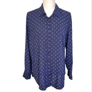 Talbots Blue Polka Dot Shirt
